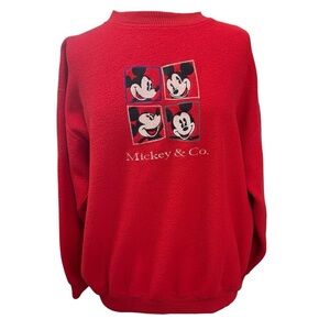 Vintage 90’s Mickey & Co. Sweatshirt Size M Red